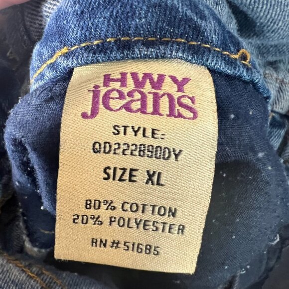 Highway Jeans Womens Denim Jeans Overalls Cutoff Shorts Pockets Size Extra Large - Picture 12 of 13